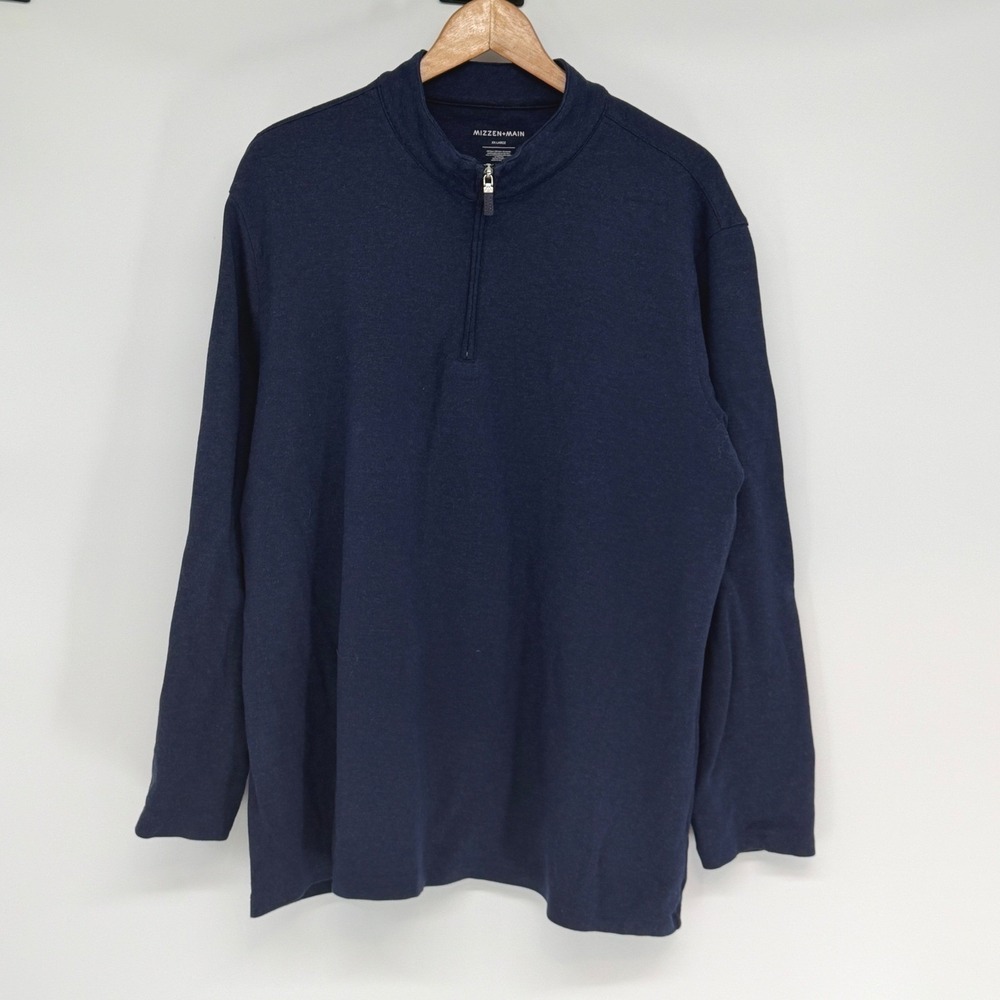 Mizzen+Main‎ Navy Quarter Zip Pullover Performance Stretch XXL